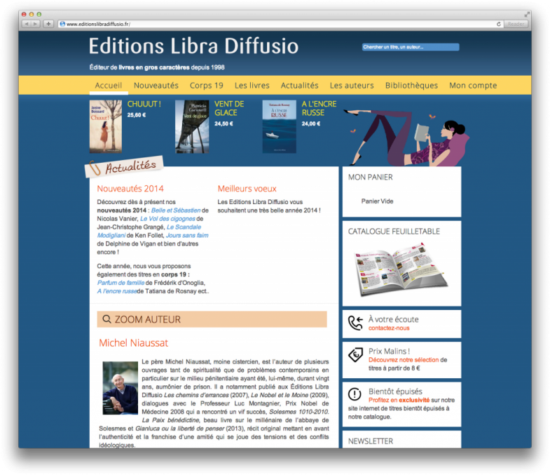 Site web Libra Diffusio Screenshot 1