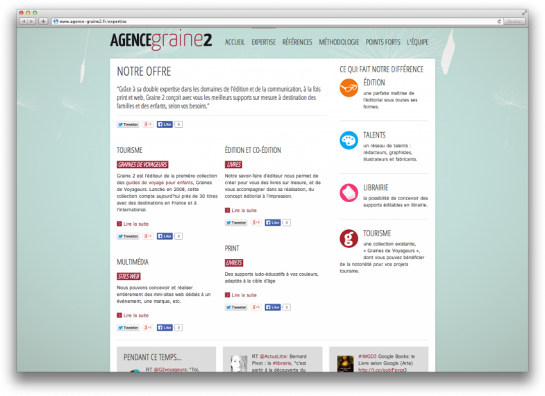 Site web Graine2 Screenshot