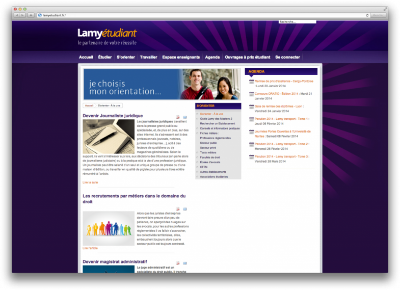 Site web Lamy étudiant Screenshot 1