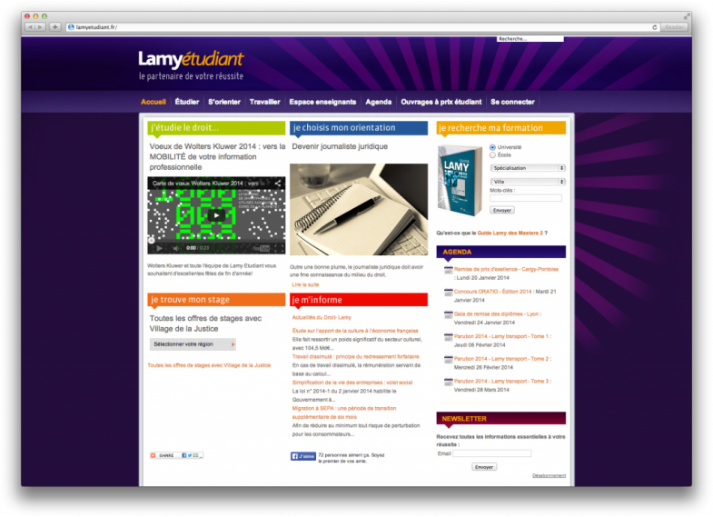 Site web Lamy étudiant Screenshot 2