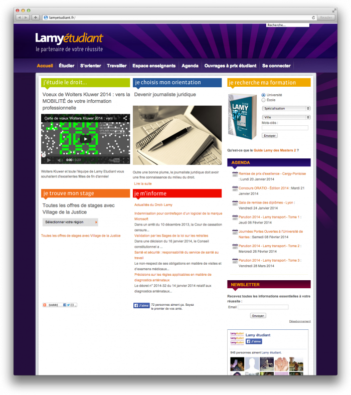 Site Lamy étudiant