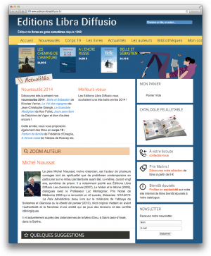 Site Ecommerce des Éditions Libra Diffusio
